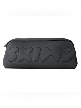 SKIMS onyx neoprene zipper pouch